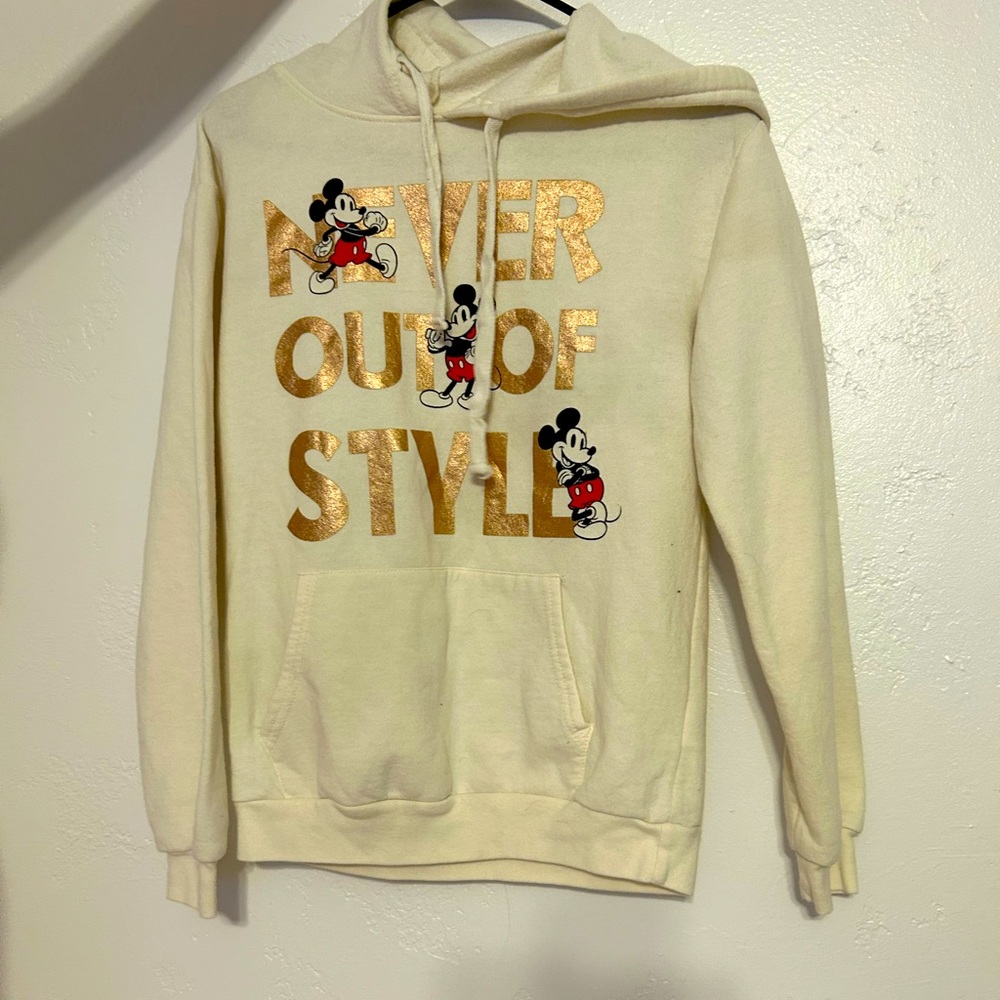 Disney cream colored hoodie lightly used in good condition